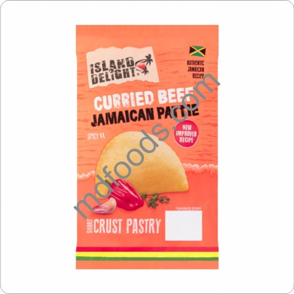 ISLAND DELIGHT CURRIED BEEF JAMAICAN PATTIE 140g MD Foods