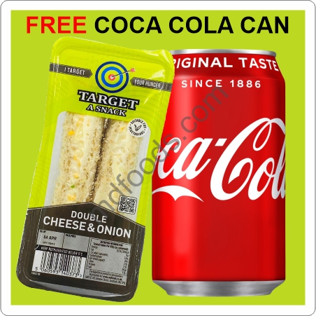 Target a Snack Double Cheese & Onion with Free Coca Cola Can Target a Snack Double Cheese Onion with Free Coca Cola Can