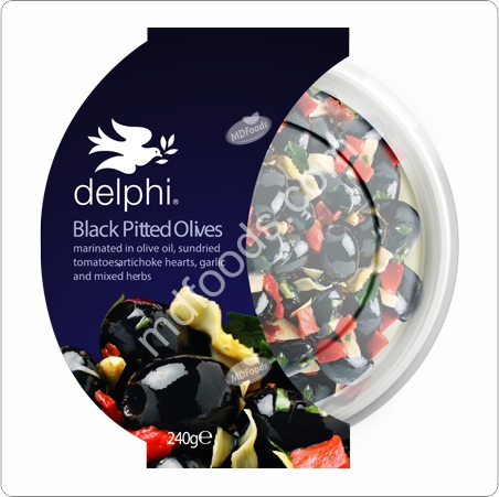 Delphie Black Pitted Olives Delphie Black Pitted Olives